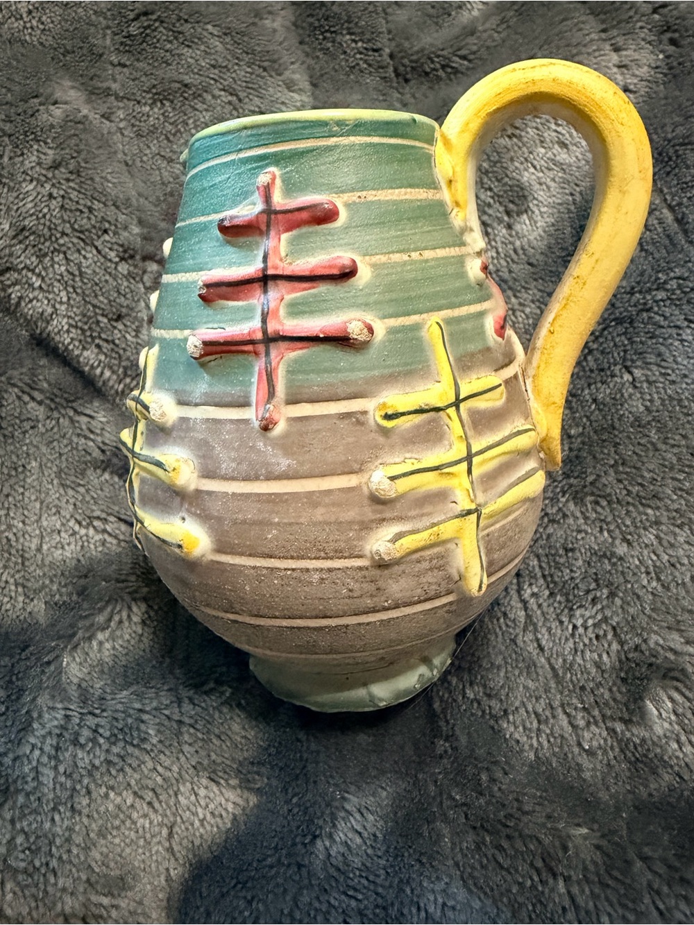 Vintage mid Century Modern Italian Art 4” Pitcher - Elbee/ Fratelli Fanciullacci